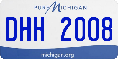 MI license plate DHH2008