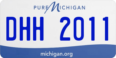 MI license plate DHH2011