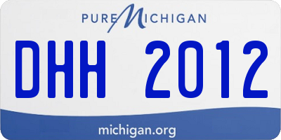 MI license plate DHH2012