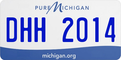 MI license plate DHH2014