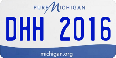MI license plate DHH2016