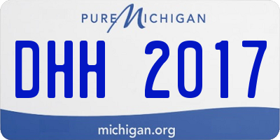 MI license plate DHH2017