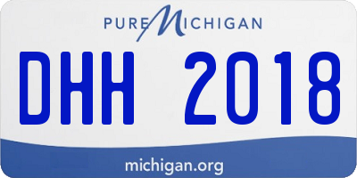 MI license plate DHH2018