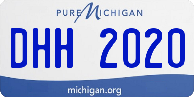 MI license plate DHH2020