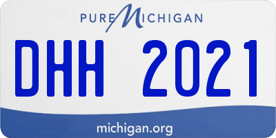 MI license plate DHH2021