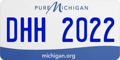 MI license plate DHH2022