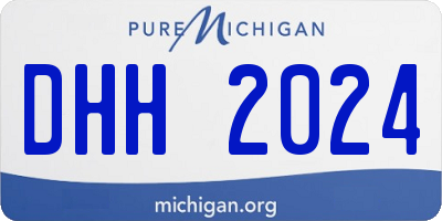 MI license plate DHH2024