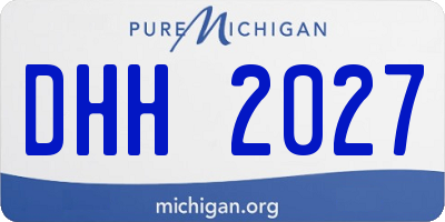 MI license plate DHH2027