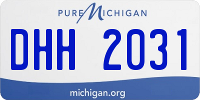 MI license plate DHH2031