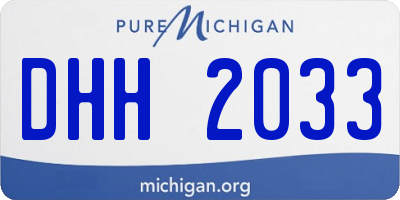 MI license plate DHH2033
