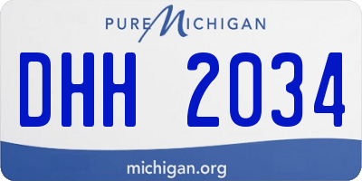 MI license plate DHH2034