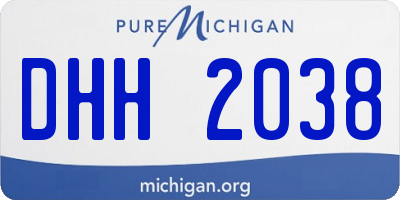 MI license plate DHH2038