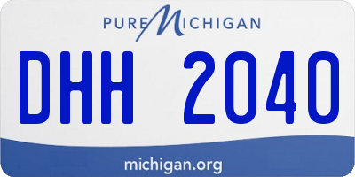 MI license plate DHH2040