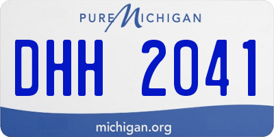 MI license plate DHH2041
