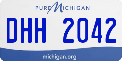 MI license plate DHH2042