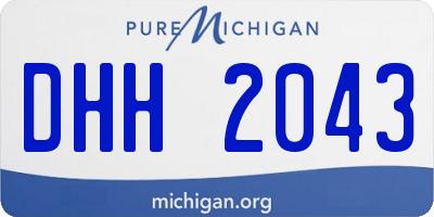 MI license plate DHH2043