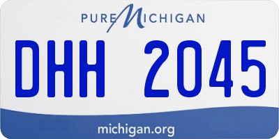 MI license plate DHH2045