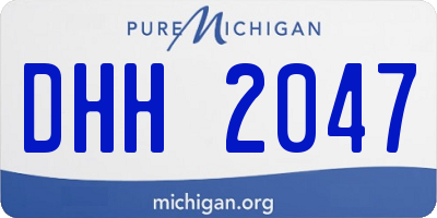 MI license plate DHH2047