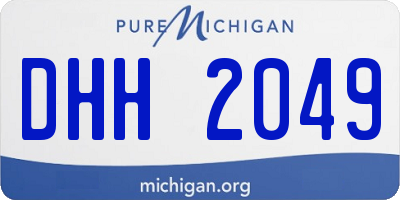 MI license plate DHH2049