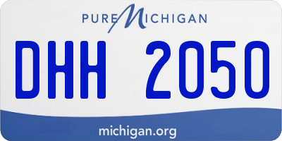MI license plate DHH2050