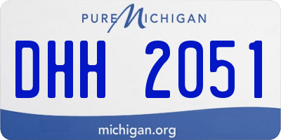 MI license plate DHH2051