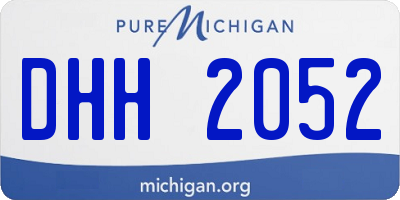 MI license plate DHH2052