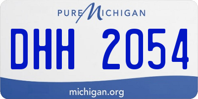 MI license plate DHH2054