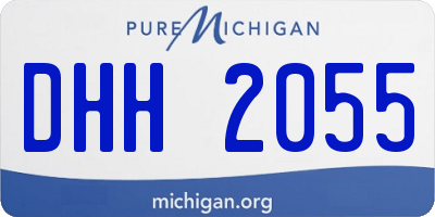 MI license plate DHH2055