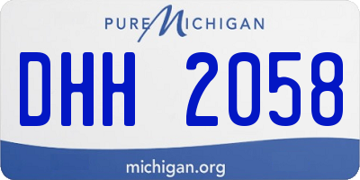 MI license plate DHH2058