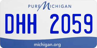 MI license plate DHH2059