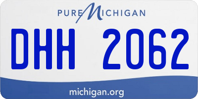 MI license plate DHH2062