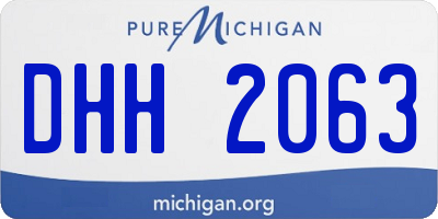 MI license plate DHH2063
