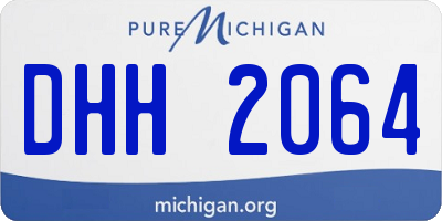 MI license plate DHH2064