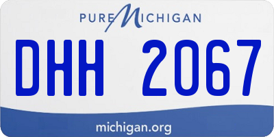 MI license plate DHH2067