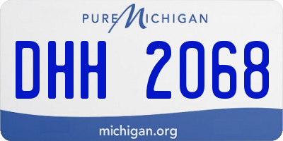 MI license plate DHH2068