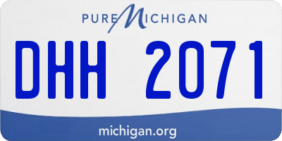 MI license plate DHH2071