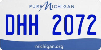MI license plate DHH2072