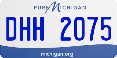 MI license plate DHH2075