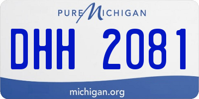 MI license plate DHH2081