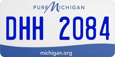 MI license plate DHH2084