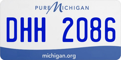 MI license plate DHH2086