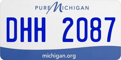 MI license plate DHH2087