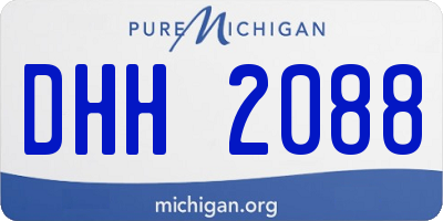 MI license plate DHH2088