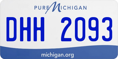 MI license plate DHH2093