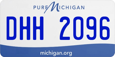 MI license plate DHH2096