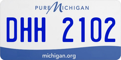 MI license plate DHH2102