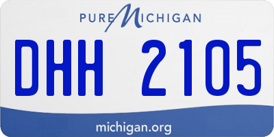 MI license plate DHH2105