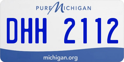 MI license plate DHH2112