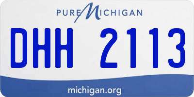 MI license plate DHH2113