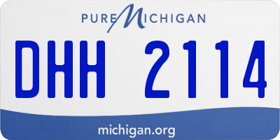 MI license plate DHH2114